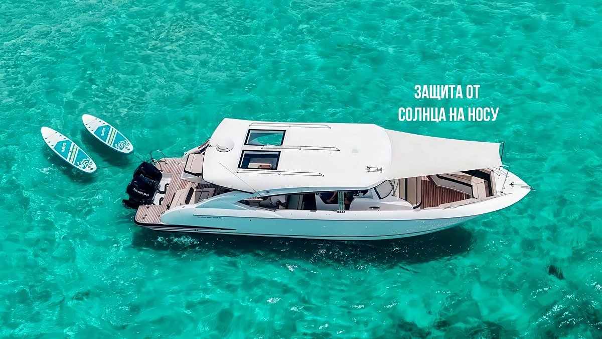 Аренда катера Luxury Cruiser 42 Ocean Pearl на Пхукете - бимини на носу